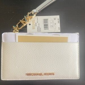 MICHAEL MICHAEL KORS Empire  Pebbled Leather Card Case